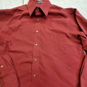 🤴👔 Stafford Cranberry Men's Dress shirt